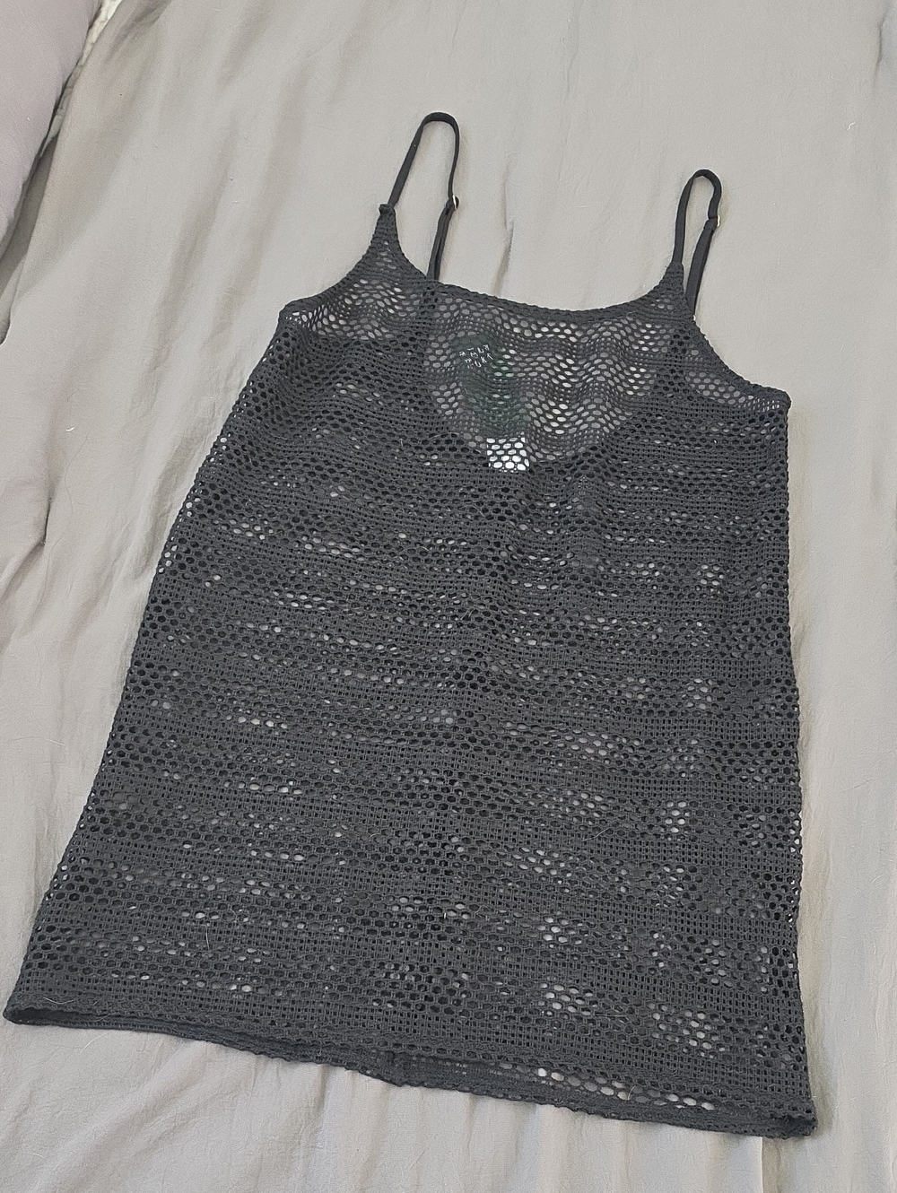 Women's Black Crochet Swim Cover